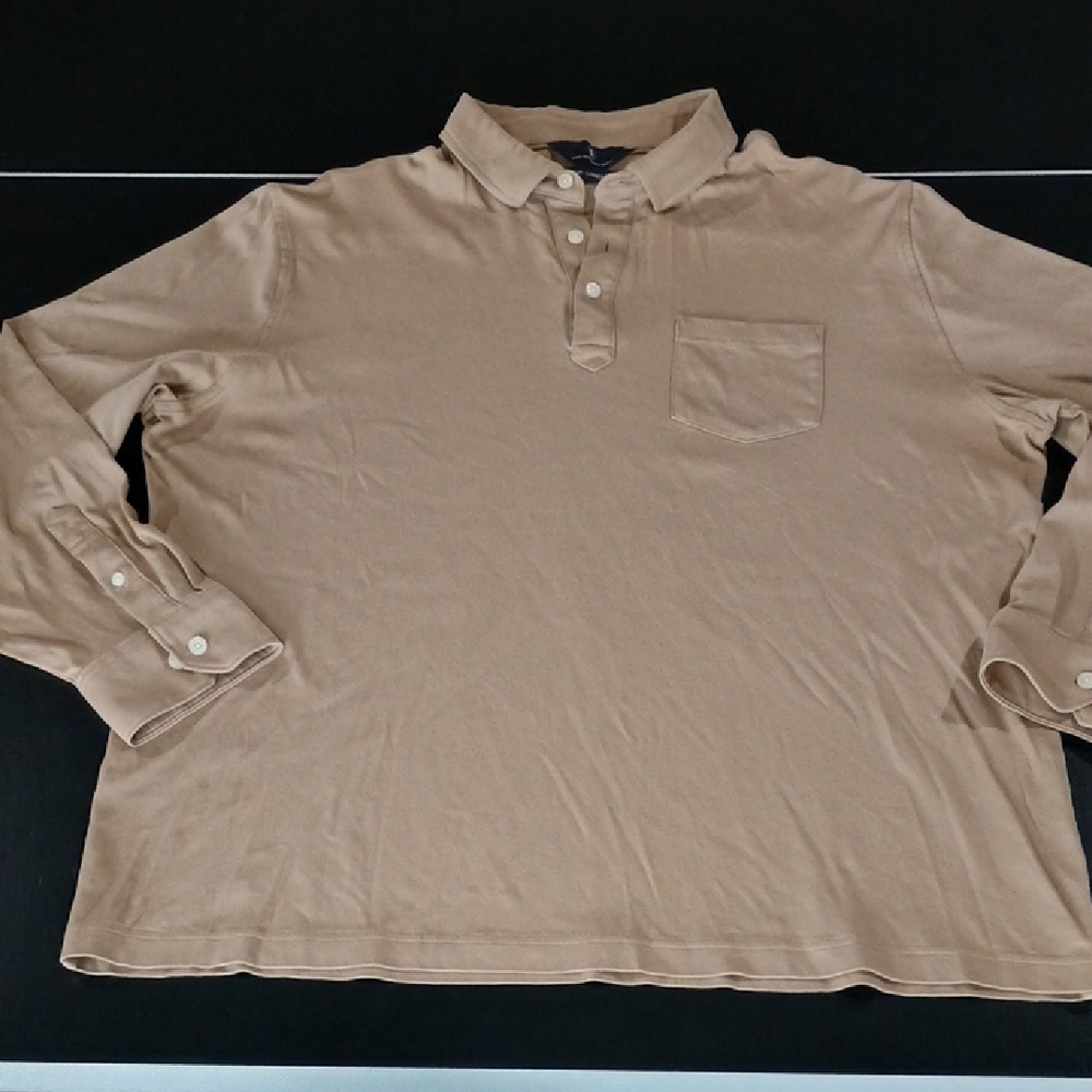 Hart Schaffner Marx Casual Tan Button Down Shirt